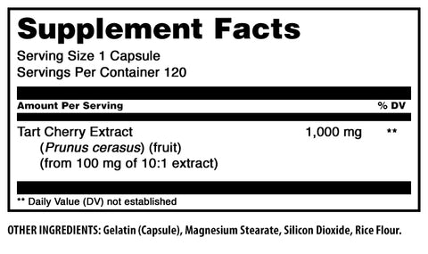 Image of Amazing Formulas Tart Cherry Extract | 1000 Mg | 120 Capsules