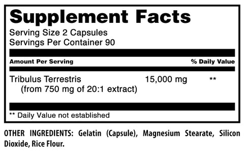 Image of Amazing Formulas Tribulus Terrestris | 15000 Mg Per Serving | 180 Capsules