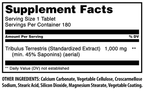 Image of Amazing Formulas Tribulus | 1000 Mg | 180 Tablets