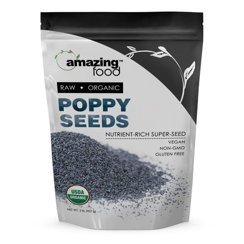 Image of Amazing Food Blue Poppy Seeds | 2 LB | 28 Grams per Serving | 32 Servings | USDA Organic
