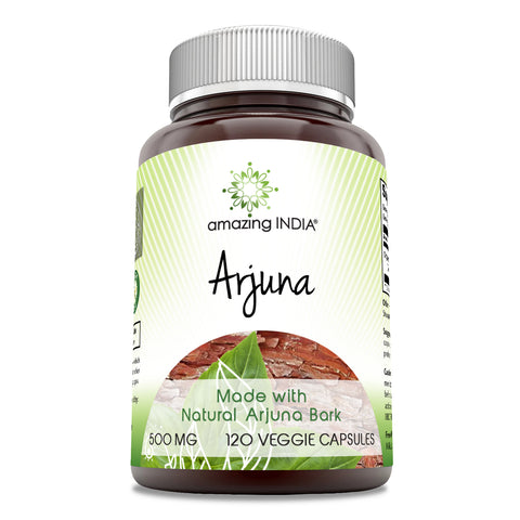 Image of Amazing India Arjuna | 500 Mg | 120 Veggie Capsules
