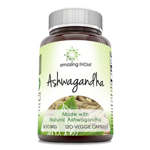 Amazing India Ashwagandha | 500 Mg | 120 Veggie Capsules