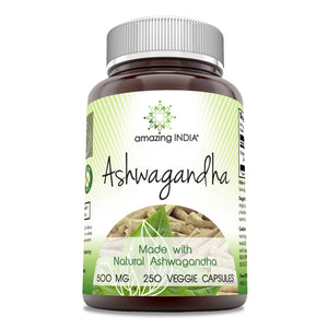 Amazing India Ashwagandha | 500 Mg | 250 Veggie Capsules