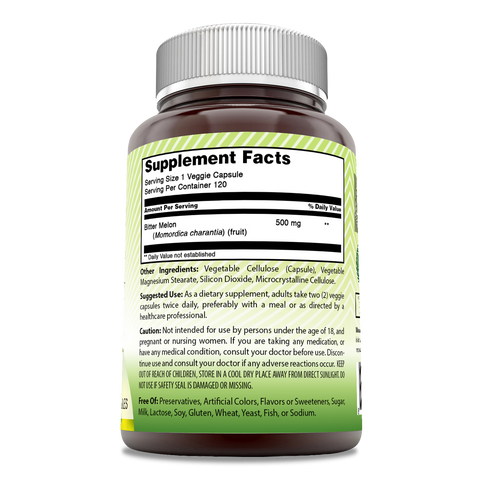 Image of Amazing India Bitter Melon | 500 MG | 120 Veggie Capsules