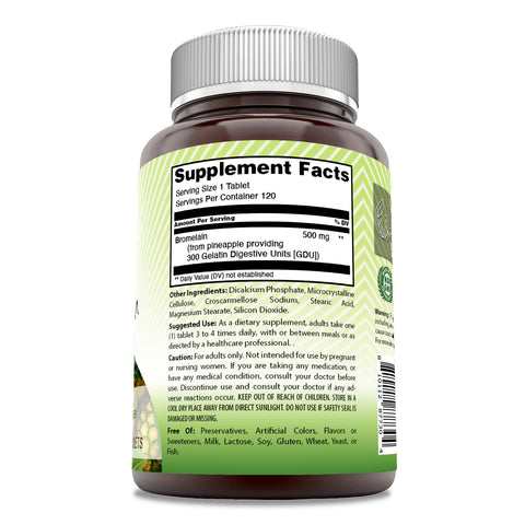 Image of Amazing India Bromelain | 500 Mg | 120 Tablets