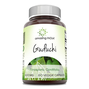 Amazing India Guduchi | 500 Mg | 60 Veggie Capsules