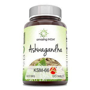 Amazing India Ashwagandha | KSM-66 | 500 Mg | 120 Tablets
