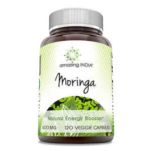 Amazing India Moringa | 500 Mg | 120 Veggie Capsules