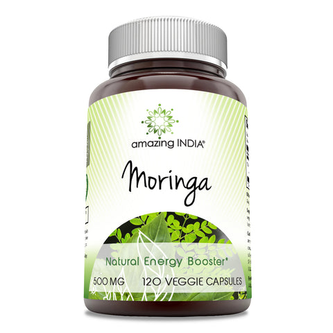 Image of Amazing India Moringa | 500 Mg | 120 Veggie Capsules