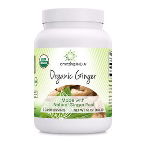 Amazing India Ginger | USDA Organic | 16 Oz Powder | 2 Grams Per Serving
