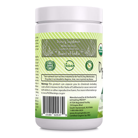 Image of Amazing India Spirulina | USDA Organic | 16 Oz Powder | 5 Grams per Serving