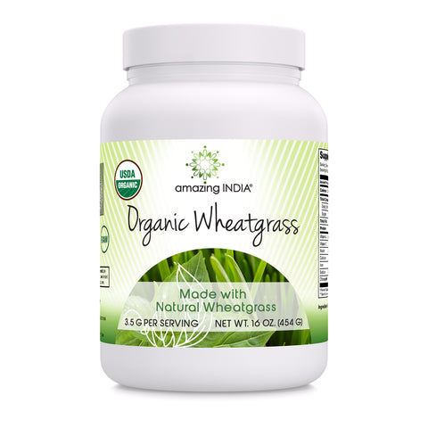 Image of Amazing India Wheatgrass | USDA Organic | 16 Oz Powder | 3.5 Grams Per Serving