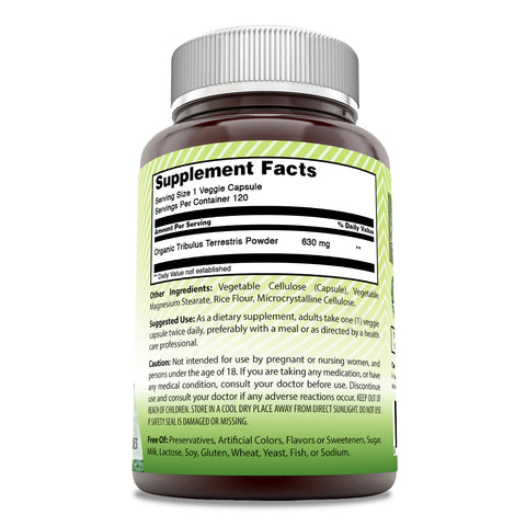 Image of Amazing India Tribulus | 630 Mg | 120 Veggie Capsules