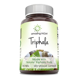 Amazing India Triphala | 750 Mg | 120 Veggie Capsules