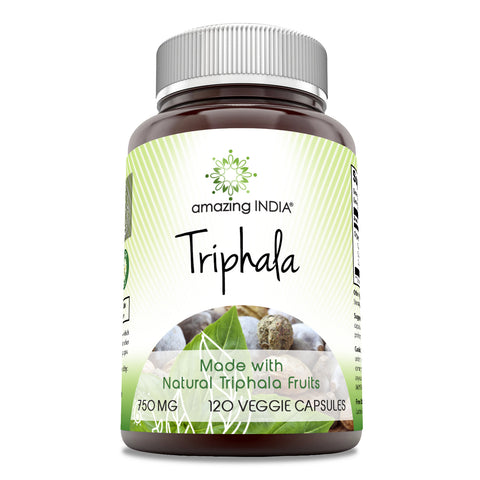 Image of Amazing India Triphala | 750 Mg | 120 Veggie Capsules