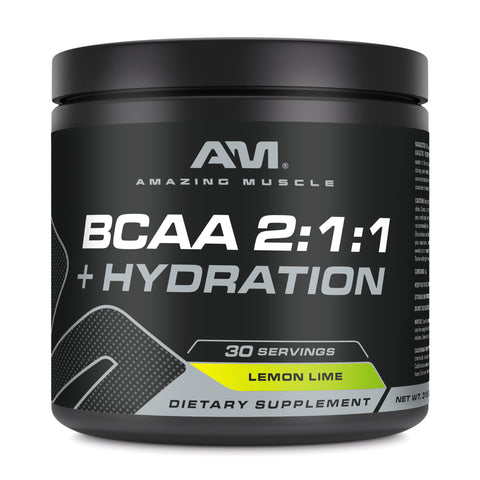 Image of Amazing Muscle BCAA 2:1:1 + Hydration | Lemon Lime Flavor | 30 Servings | 315 Grams