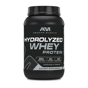 Amazing Muscle Hydrolyzed Whey Protein Isolate | 3Lb | Cookie & Cream