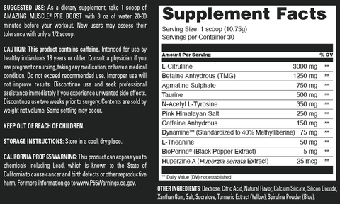 Image of Amazing Muscle PRE BOOST