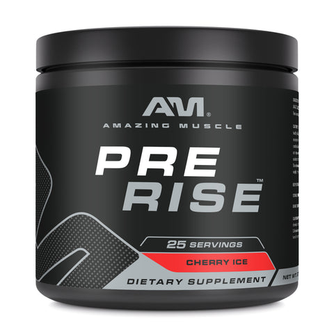 Image of Amazing Muscle Pre Rise | Pre Workout Powder Supplement | 25 Servings | Cherry Ice Flavor