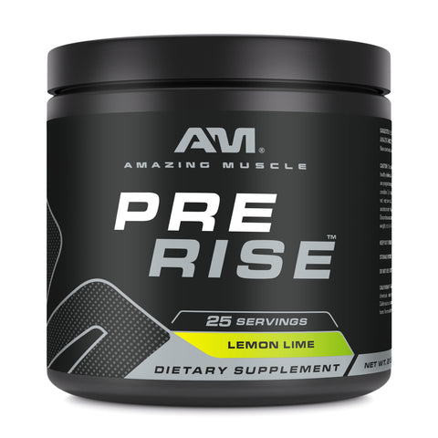 Image of Amazing Muscle Pre Rise | Pre Workout Powder Supplement | 25 Servings | Lemon Lime Flavor