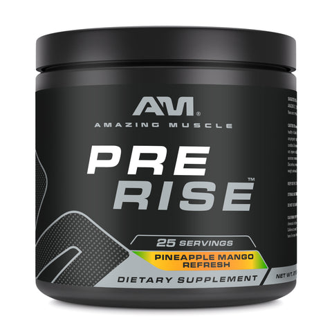 Image of Amazing Muscle Pre Rise | Pre Workout Powder Supplement | 25 Servings | Pineapple Mango Flavor