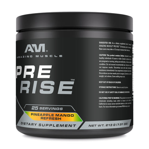 Image of Amazing Muscle Pre Rise | Pre Workout Powder Supplement | 25 Servings | Pineapple Mango Flavor