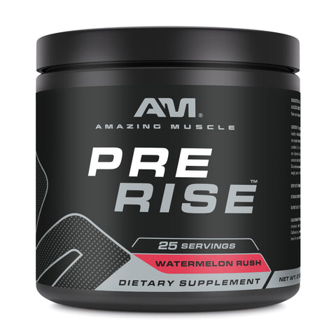 Image of Amazing Muscle Pre Rise | Pre Workout Powder Supplement | 25 Servings | Watermelon Rush Flavor