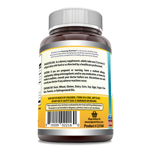 Image of Amazing Omega Norwegian Cod Liver Oil | 1000 Mg | 120 Softgels | Orange Flavor