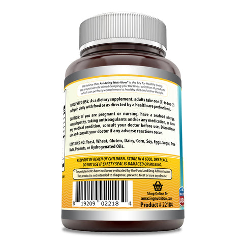 Image of Amazing Omega Norwegian Fish Oil Lemon Flavor 1000 Mg 120 Softgels