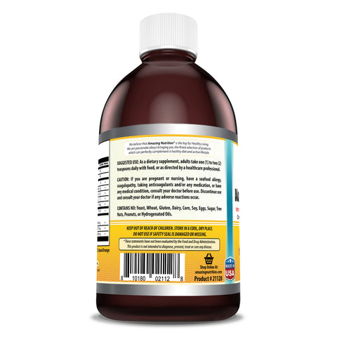 Image of Amazing Omega Norwegian Fish Oil | 16 Fl. Oz. Liquid | Orange Flavor