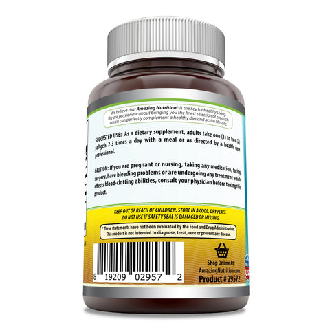 Image of Amazing Omega Triple Strength Fish Oil | 1360 Mg | 60 Softgels | Lemon Flavor
