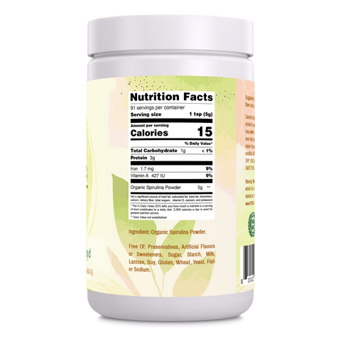 Image of Amazing Raw Spirulina Powder | 16 Oz | 5 Grams Per Serving | 91 Servings