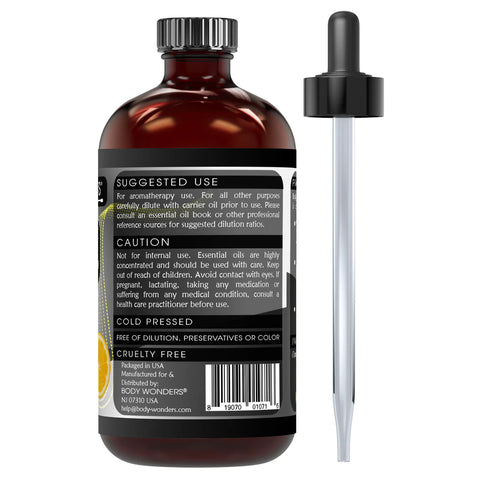 Image of Body Wonders Lemon 5x extra Strength | Therapeutic Grade Essential Oil | 4 Fl. Oz (118 ML)
