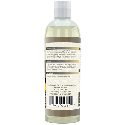 Image of Body Wonders Sunflower Seed Oil | 16 Fl. Oz (473 ml) | 100% Pure