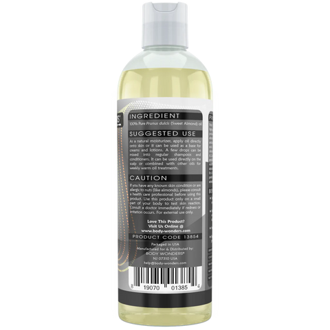 Image of Body Wonders Sweet Almond Oil | 16 Fl. Oz (473 ml) | 100% Pure & Cold-Pressed