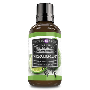 Amazing Aroma Bergamot Essential Oil -2 oz. Bottle -100% Pure, Undiluted Therapeutic Grade Oils - Ideal for Aromatherapy Revitalizing - Great Quality Great Value!