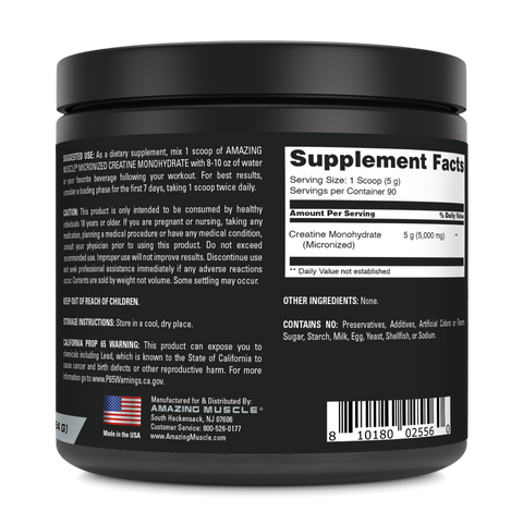 Image of Amazing Muscle Micronized Creatine Monohydrate | 1 Lb | 90 Servings | 5 Grams per Serving
