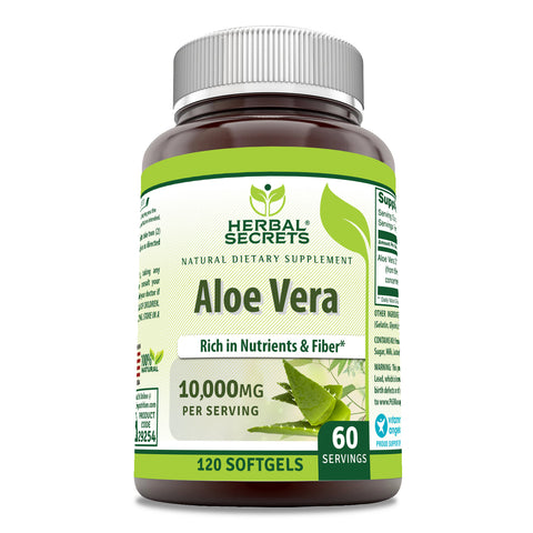 Image of Herbal Secrets Aloe Vera | 10000 Mg | 120 Softgels