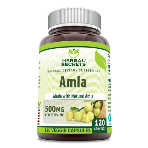 Image of Herbal Secrets Amla | 500 Mg | 120 Veggie Capsules