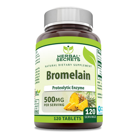 Image of Herbal Secrets Bromelain | 500 Mg | 120 Tablets