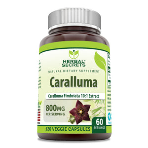 Herbal Secrets Caralluma | 800 Mg Per Serving | 120 Veggie Capsules