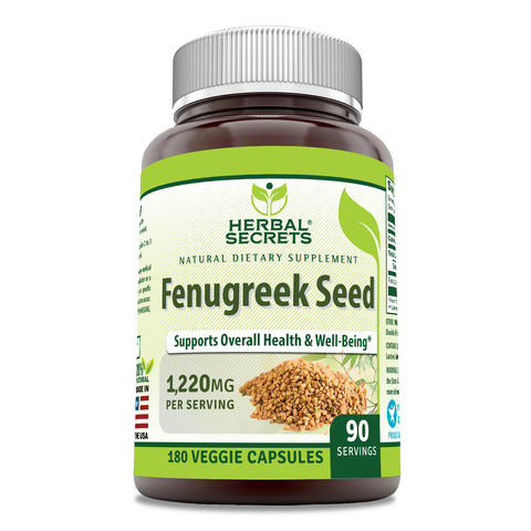 Image of Herbal Secrets Fenugreek Seed | 1220 Mg Per Serving  | 180 Veggie Capsules
