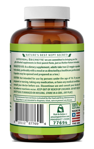 Image of Herbal Secrets Green Tea Extract 630 Mg per Serving | 250 Veggie Capsules