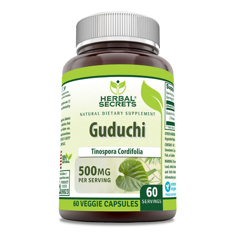 Image of Herbal Secrets Guduchi | 500 Mg | 60 Veggie Capsules