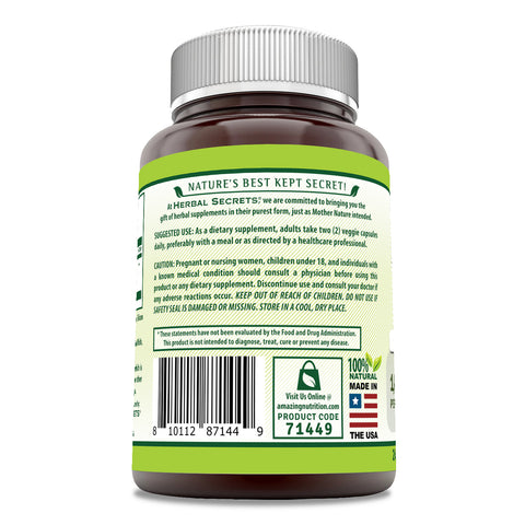 Image of Herbal Secrets Holy Basil | 1000 Mg per Serving | 240 Veggie Capsules