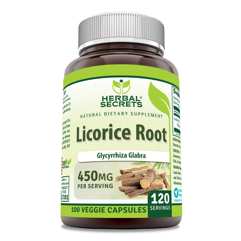 Image of Herbal Secrets Licorice Root | 450 Mg | 100 Veggie Capsules