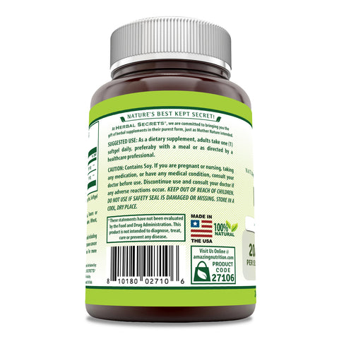 Image of Herbal Secrets Lutein with Zeaxanthin | 20 Mg | 240 Softgels