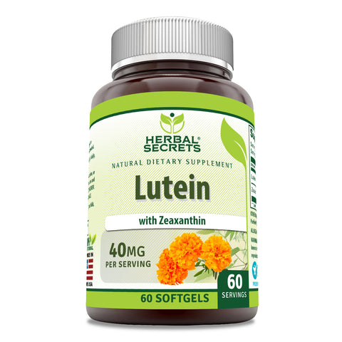 Image of Herbal Secrets Lutein with Zeaxanthin | 40 Mg | 60 Softgels