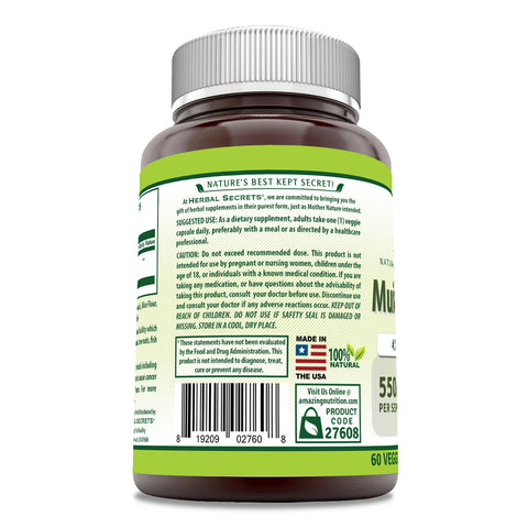 Image of Herbal Secrets Muira Puama Supplement | 550 Mg | 60 Veggie Capsules