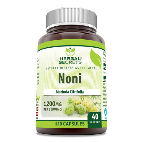 Image of Herbal Secrets Noni | 1200 Mg per Serving | 120 Capsules